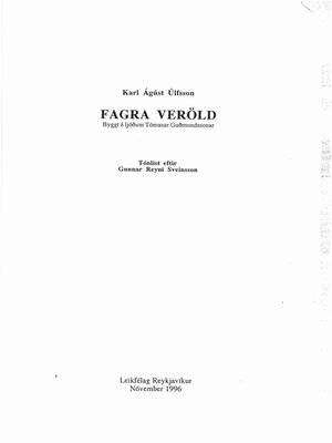 cover image of Fagra veröld